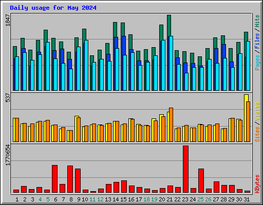 Daily usage for May 2024